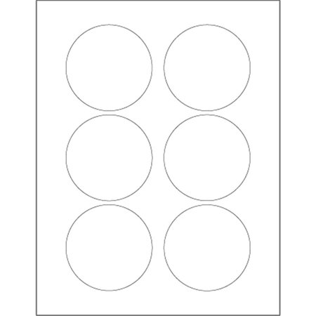 BOX PARTNERS Tape Logic LL150 3 in. White Circle Laser Labels - Pack of 600 LL150